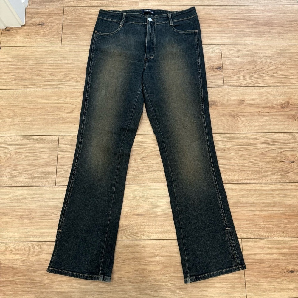 Vitamin A Jeans Bootcut Denim Jeans Slit Hem Women’s Size 12